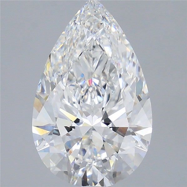 3.55 Carat F-VVS2 Pear Lab Diamond