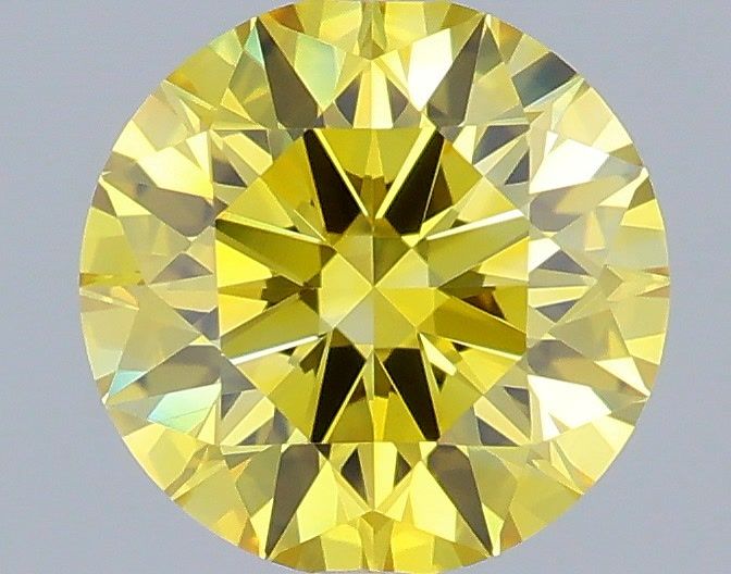 0.65 Carat Round Cut Fancy Yellow