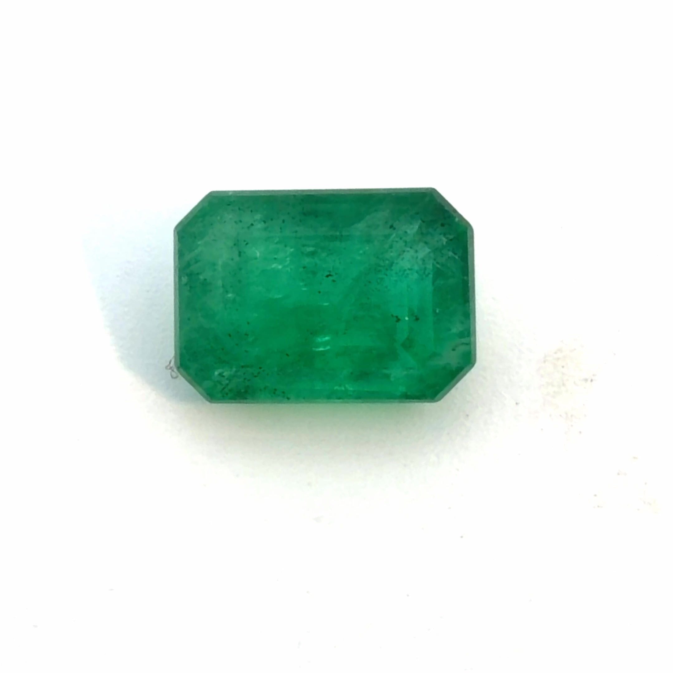 1.03 Carat Emerald Cut Green Emerald