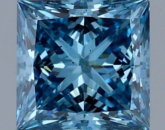 1.02 Carat Blue SI1 Princess Lab Diamond
