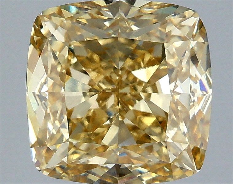 4.10 Carat Cushion Cut Fancy Yellow