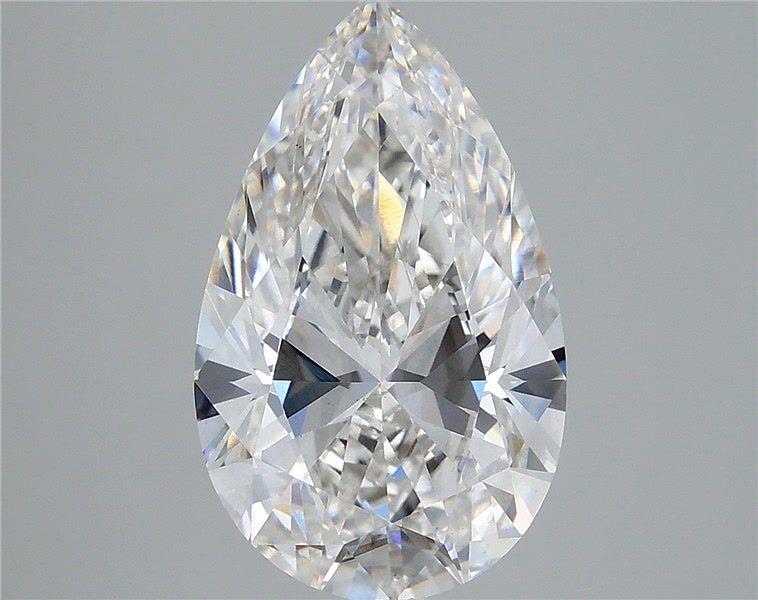 4.80 Carat G-VS2 Pear Lab Diamond