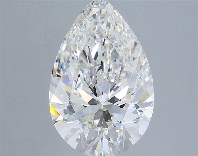 3.72 Carat G-VVS2 Pear Lab Diamond