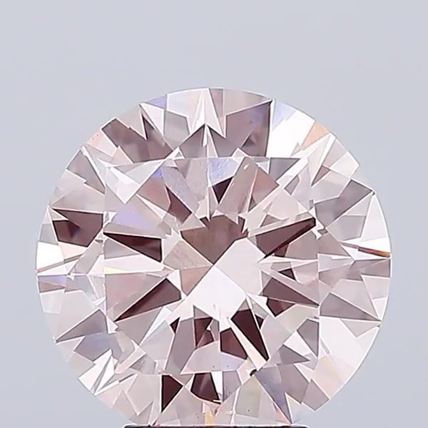 5.01 Carat Round Cut Fancy Pink