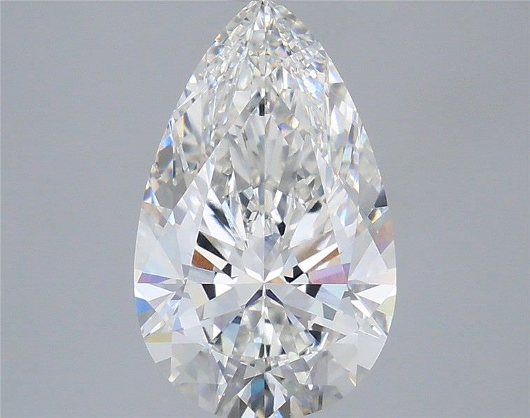 3.57 Carat F-VVS2 Pear Lab Diamond