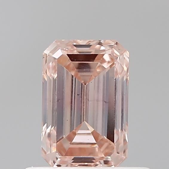0.71 Carat Emerald Cut Fancy Pink
