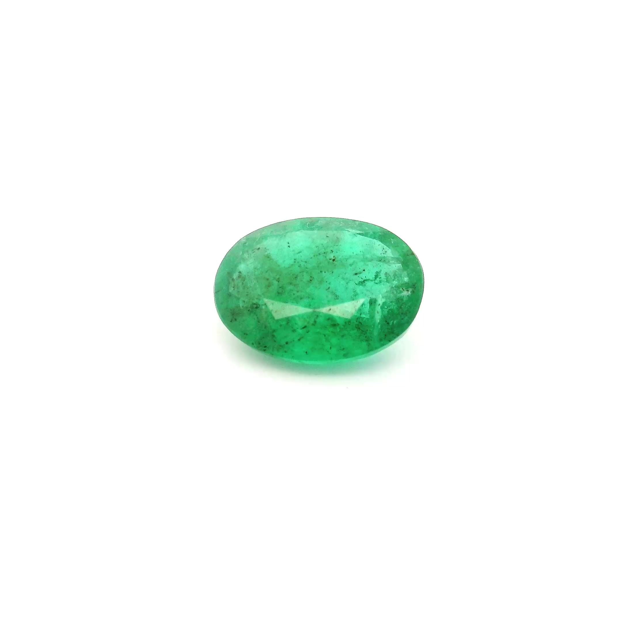 1.30 Carat Oval  Cut Green Emerald