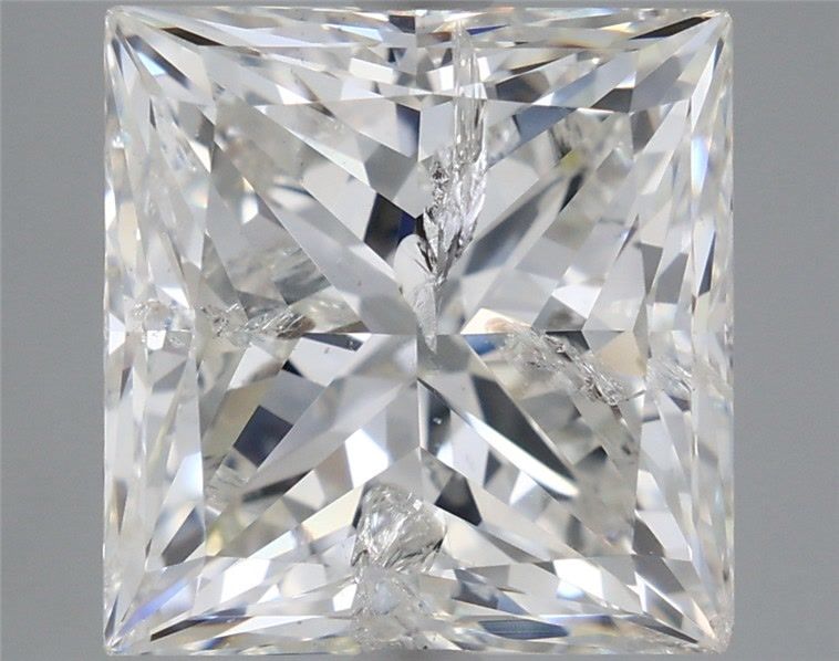 7.04 Carat G-I1 Princess Cut Diamond