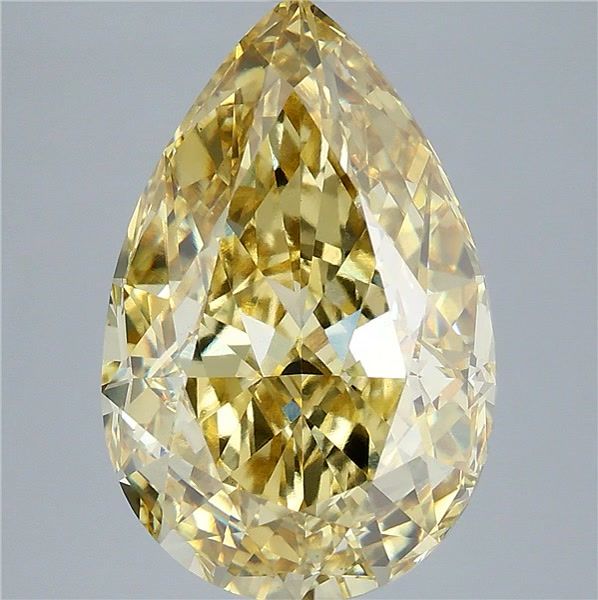8.04 Carat Pear Cut Fancy Yellow