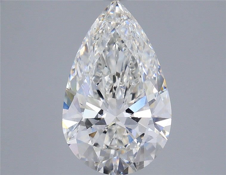 3.51 Carat F-VVS2 Pear Lab Diamond