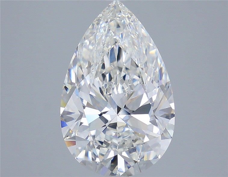 4.06 Carat F-VVS1 Pear Lab Diamond