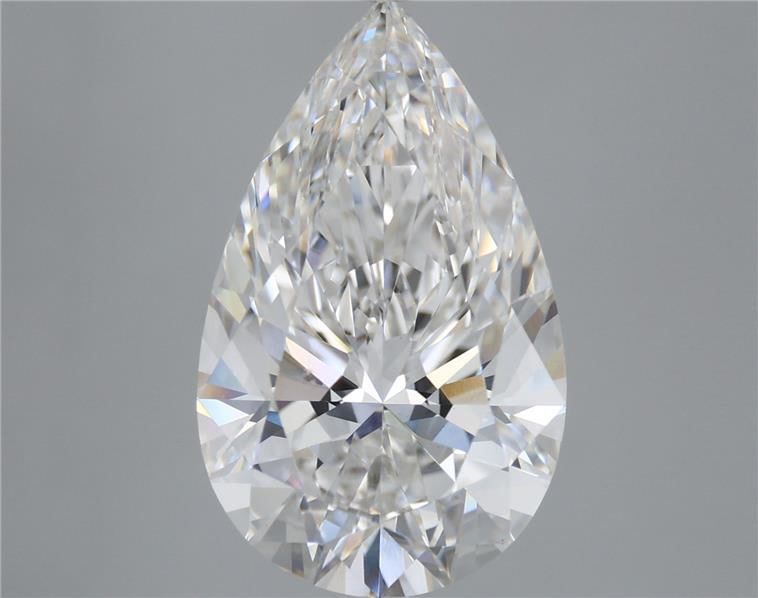 5.28 Carat F-VVS2 Pear Lab Diamond