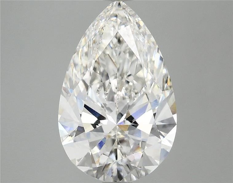 3.79 Carat F-VVS2 Pear Lab Diamond