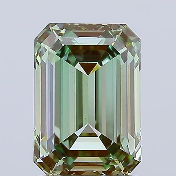 2.80 Carat Emerald Cut Fancy Green