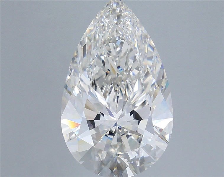 5.19 Carat G-VVS2 Pear Lab Diamond