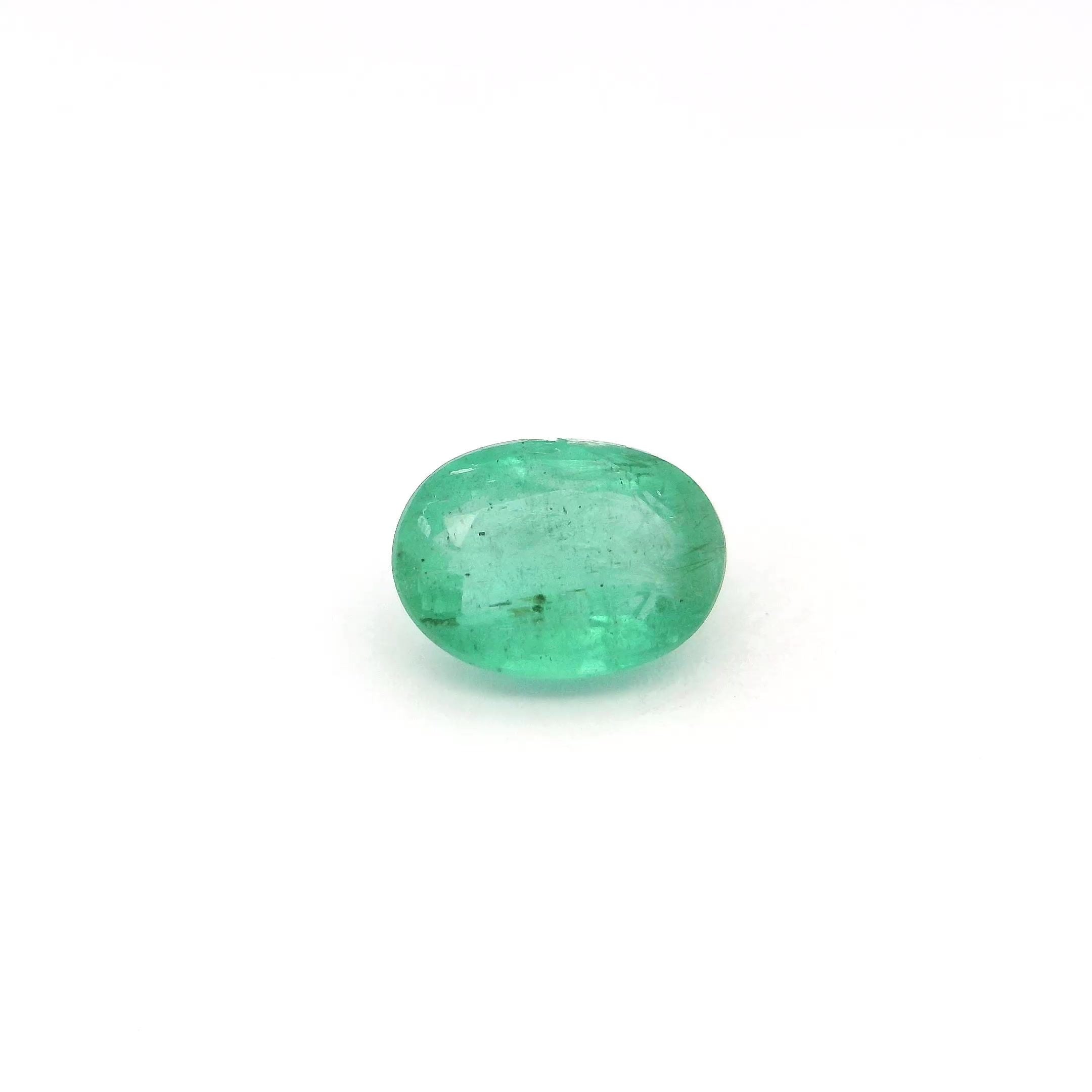 1.32 Carat Oval Cut Green Emerald