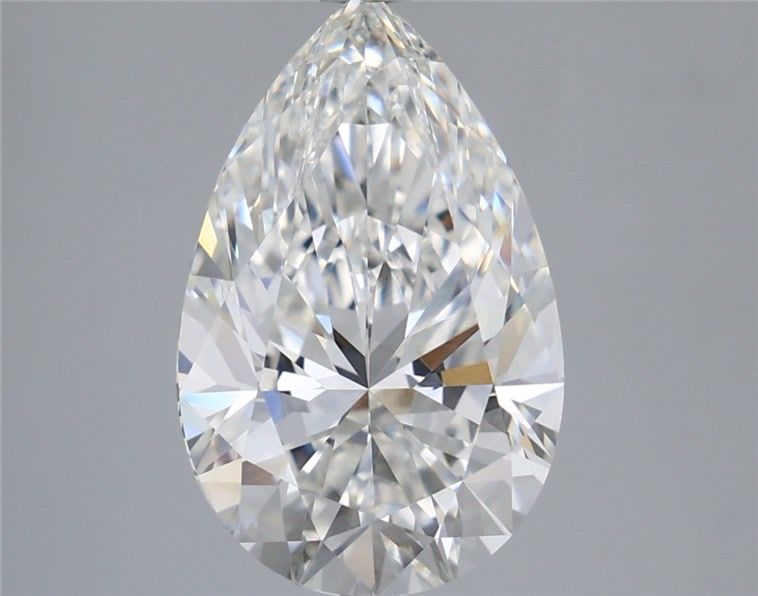 4.51 Carat F-VVS2 Pear Lab Diamond