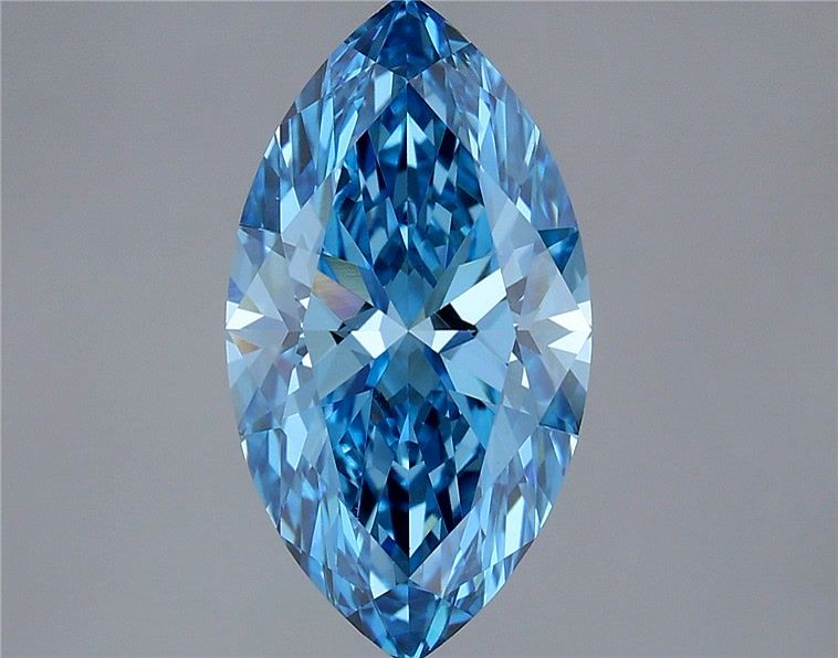 2.76 Carat Marquise Cut Fancy Blue