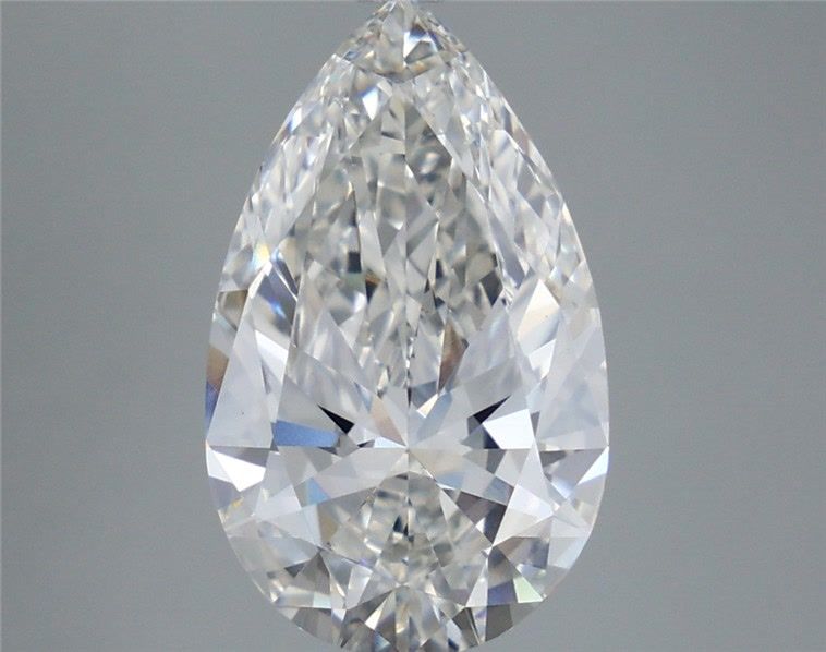 4.00 Carat F-VVS2 Pear Lab Diamond