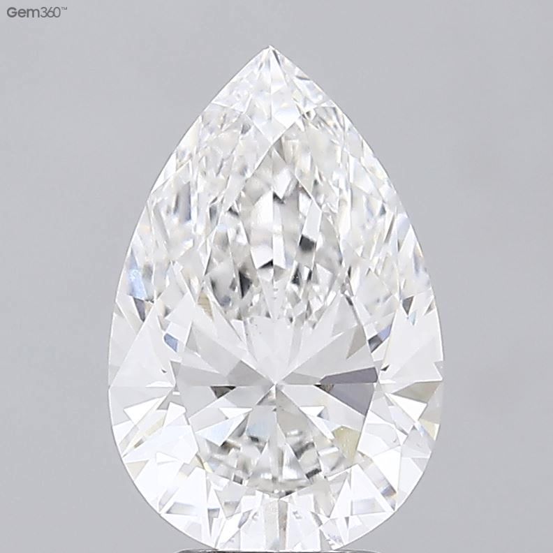 4.00 Carat F-VS1 Pear Lab Diamond