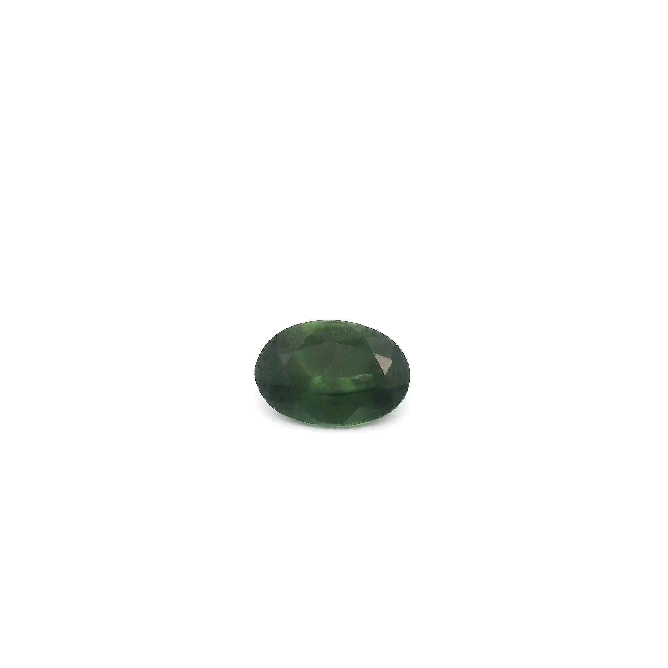 0.52 Carat Oval Cut Green Sapphire