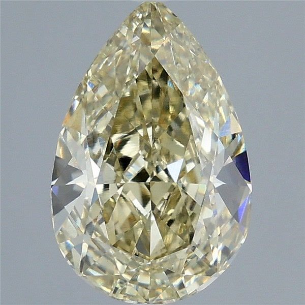 3.06 Carat Pear Cut Fancy Yellow