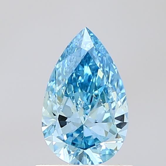 0.81 Carat Pear Cut Fancy Blue