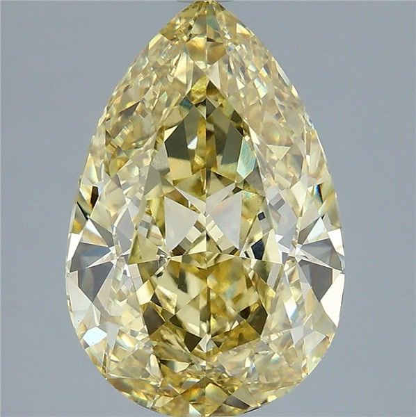 5.59 Carat Pear Cut Fancy Yellow