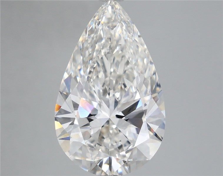 5.21 Carat F-VVS2 Pear Lab Diamond