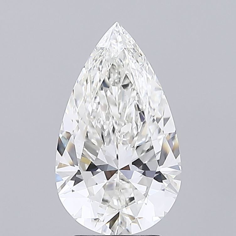 3.07 Carat G-VVS2 Pear Lab Diamond