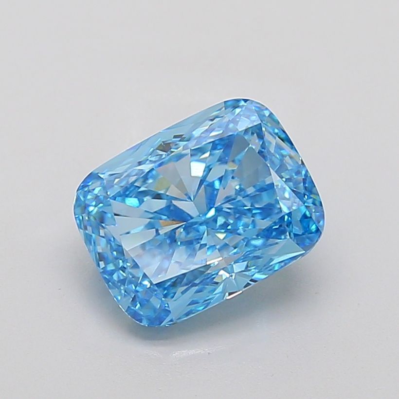 4.53 Carat Cushion Cut Fancy Blue