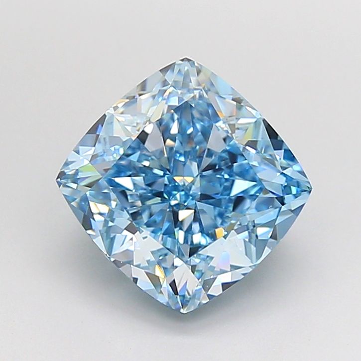 3.51 Carat Cushion Cut Fancy Blue