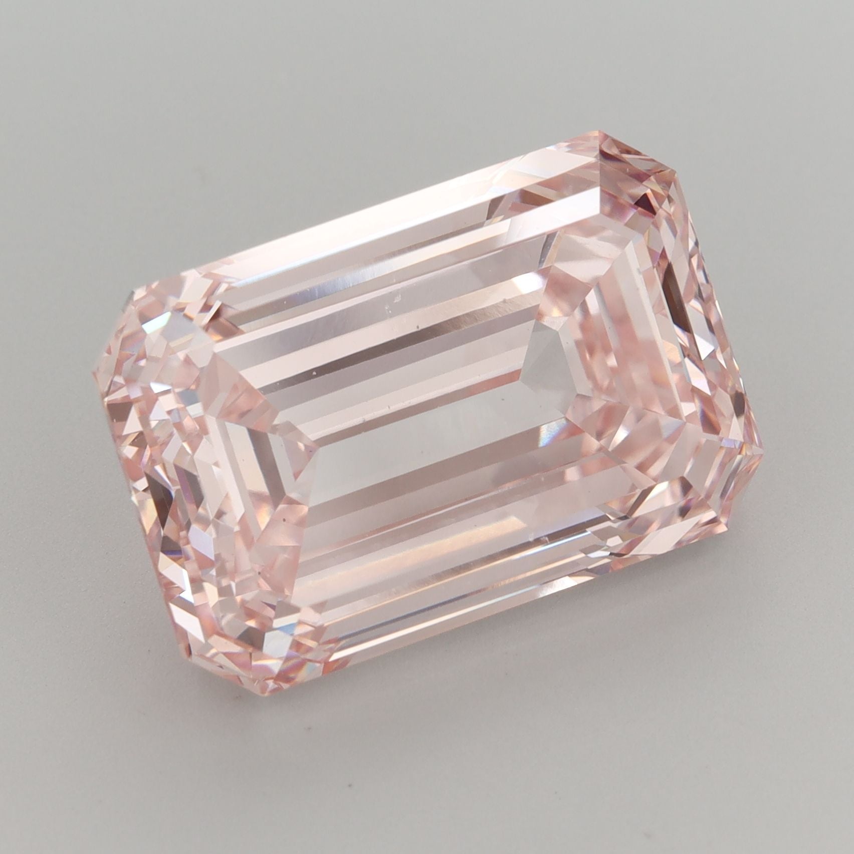 15.42 Carat Emerald Cut Fancy Pink