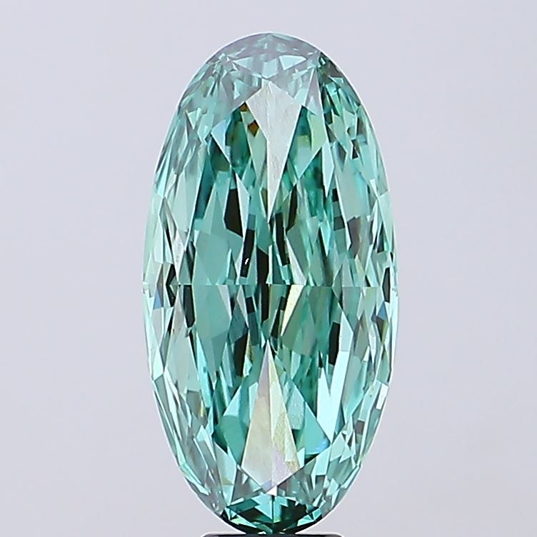 9.02 Carat Oval Cut Fancy Green