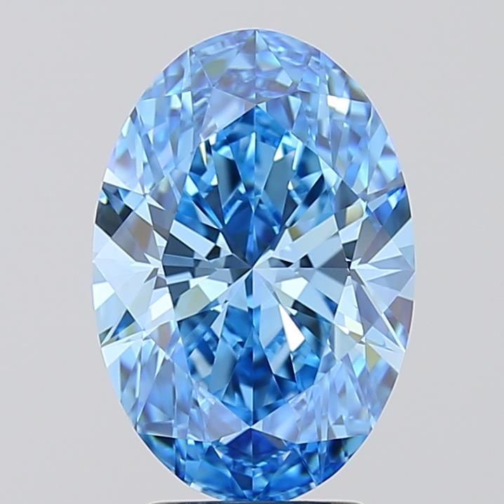 3.07 Carat Oval Cut Fancy Blue