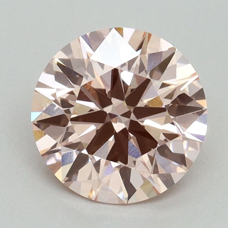 1.61 Carat Round Cut Fancy Pink