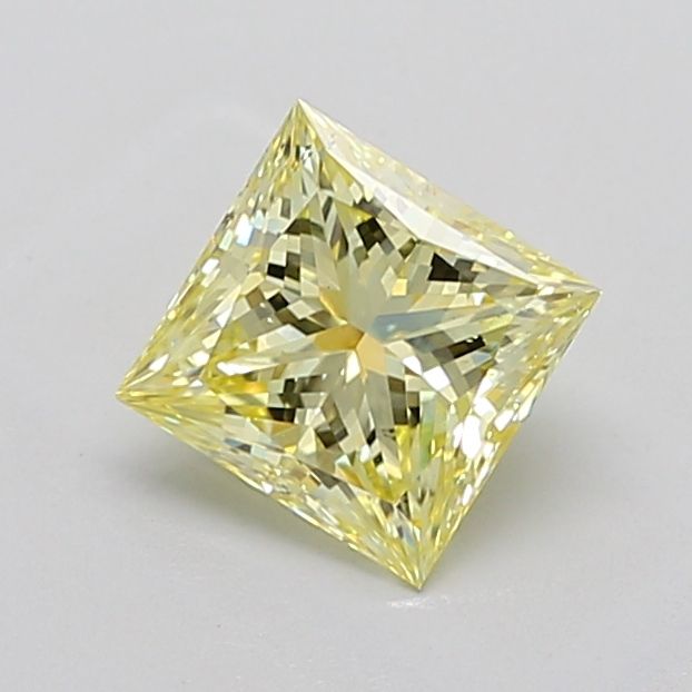 2.04 Carat Princess Cut Fancy Yellow