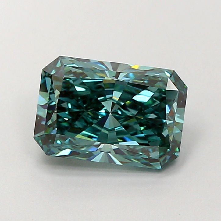 3.04 Carat Radiant Cut Fancy Green
