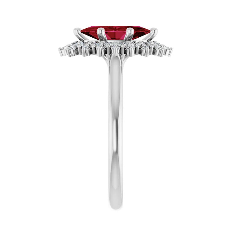 Ruby Halo Ring-VIRABYANI