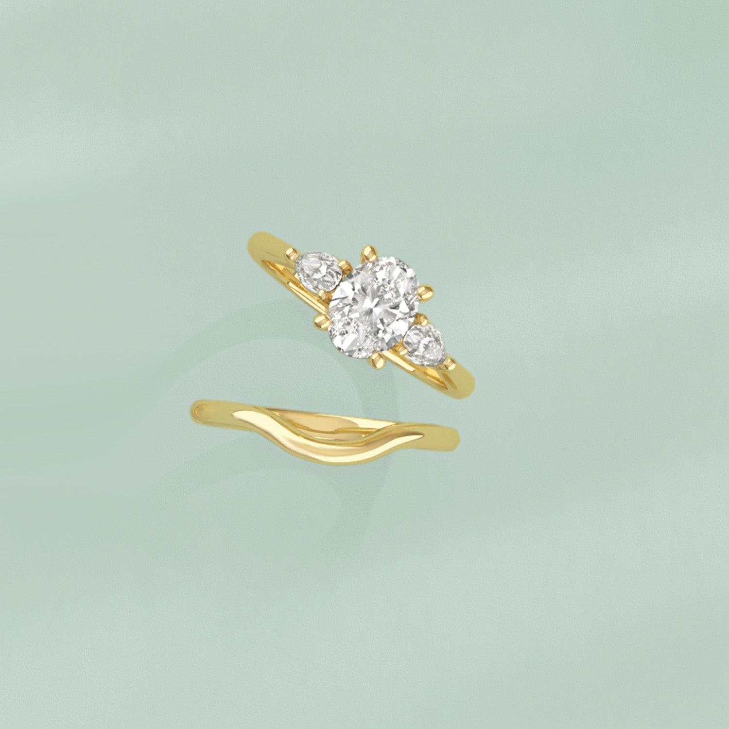 Solid Gold Curve Band-VIRABYANI