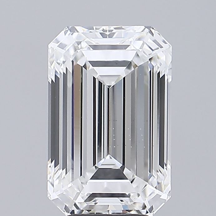 3.71 Carat F-VVS2 Emerald Lab Diamond