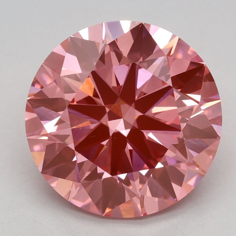 3.00 Carat Round Cut Fancy Pink