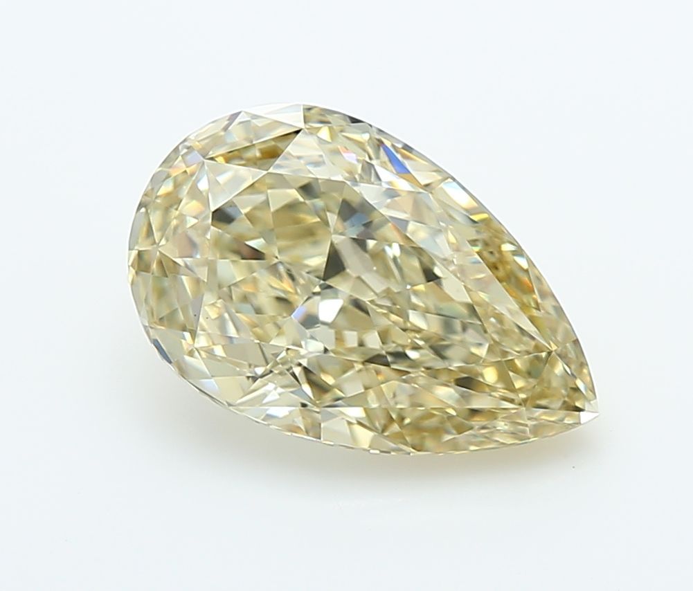 3.03 Carat Pear Cut Fancy Yellow
