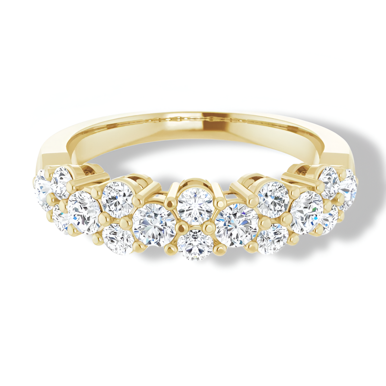1 ctw Cluster Round Diamond Anniversary Band-VIRABYANI