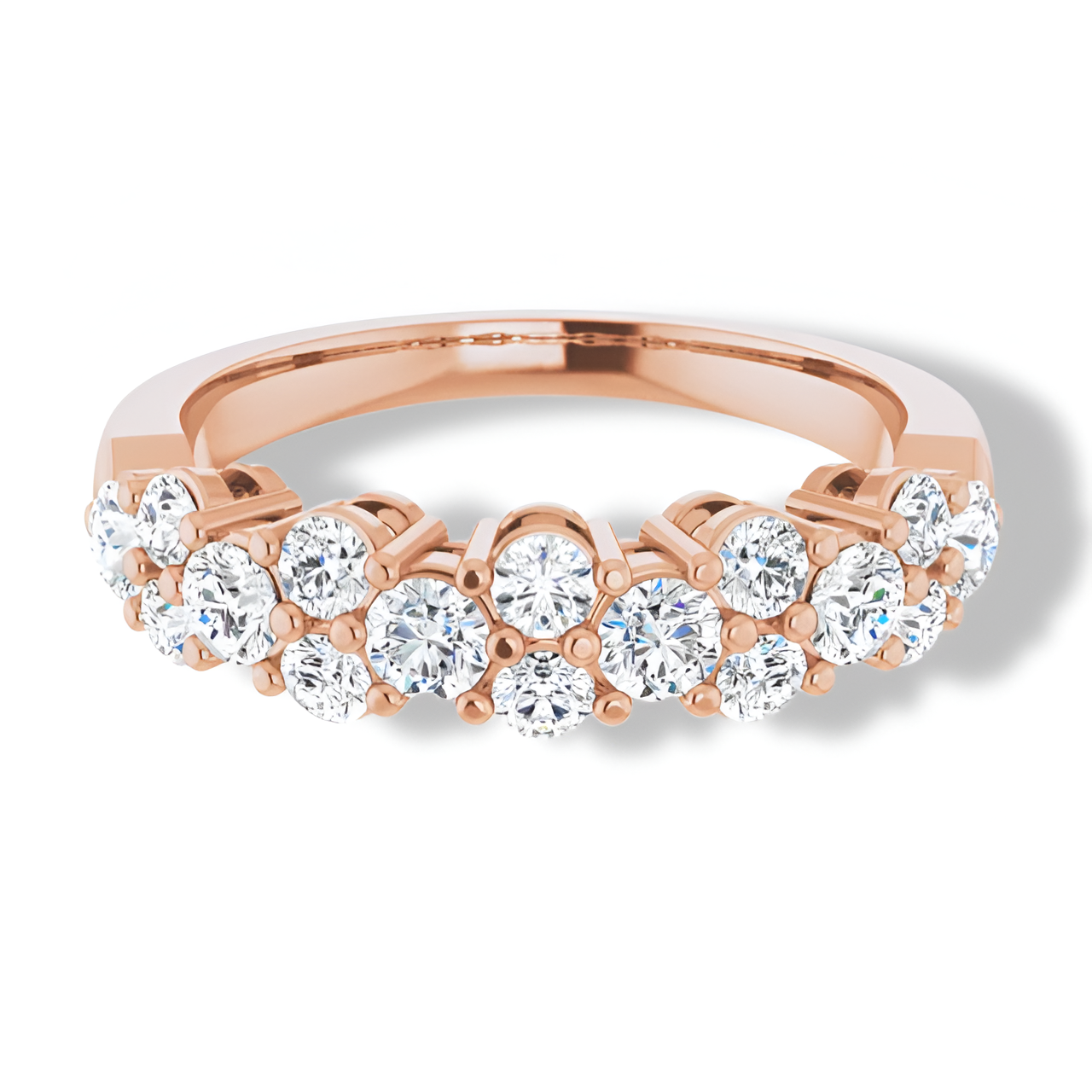 1 ctw Cluster Round Diamond Anniversary Band-VIRABYANI