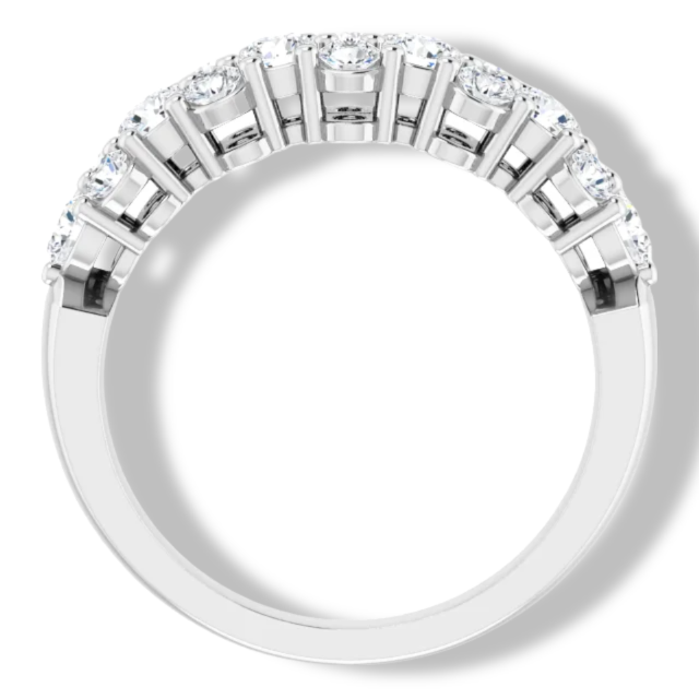 1 ctw Cluster Round Diamond Anniversary Band-VIRABYANI