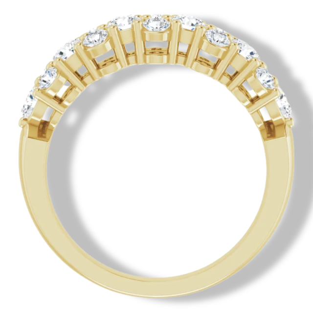 1 ctw Cluster Round Diamond Anniversary Band-VIRABYANI