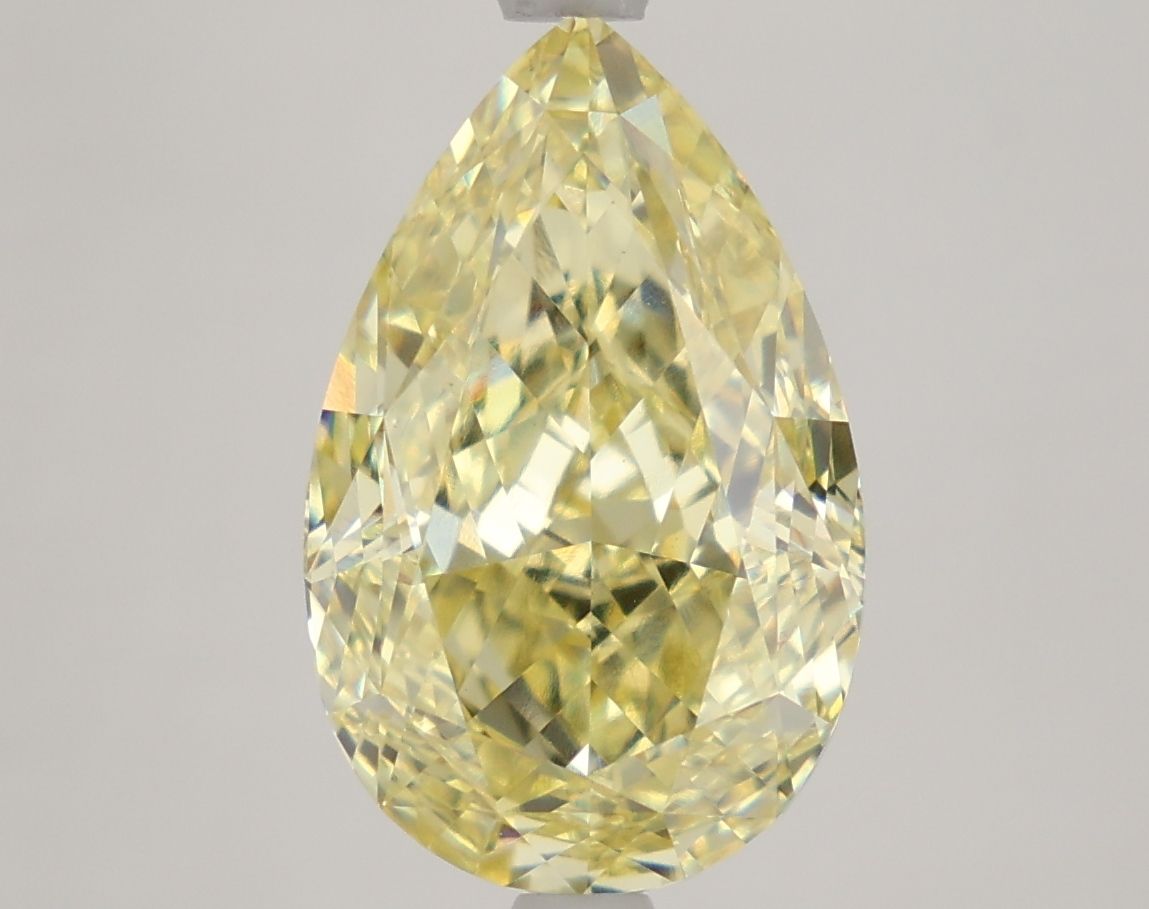 5.46 Carat Pear Cut Fancy Yellow