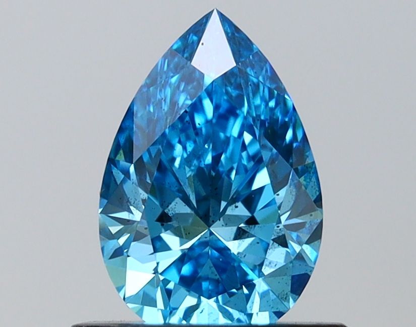 0.81 Carat Pear Cut Fancy Blue