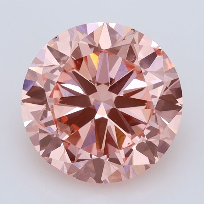 3.00 Carat Round Cut Fancy Pink
